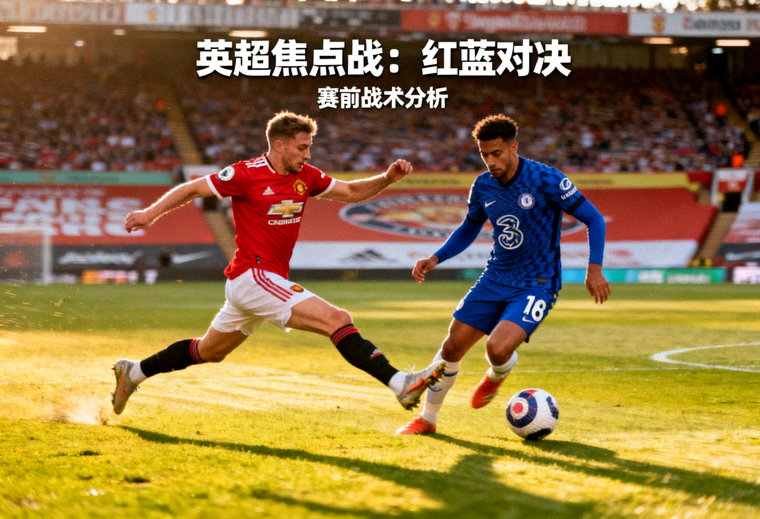 足球比赛中的球员拼抢画面，用于英超焦点战赛前分析配图